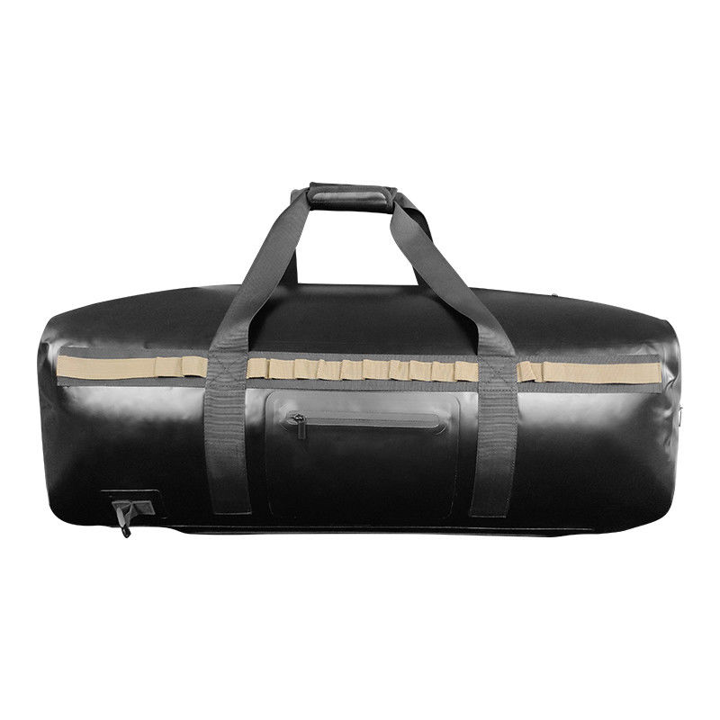 Kamp için TPU Açık Su Geçirmez Kuru Duffel Çanta 120L Siyah Renk